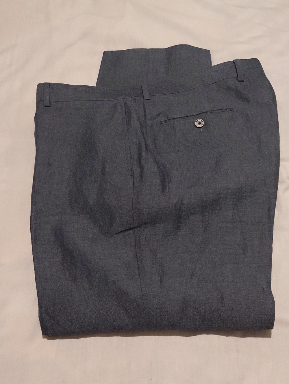 Joseph Abboud Angelico Navy 100%  Linen Dress Pants Size 40 Waist Big And Tall